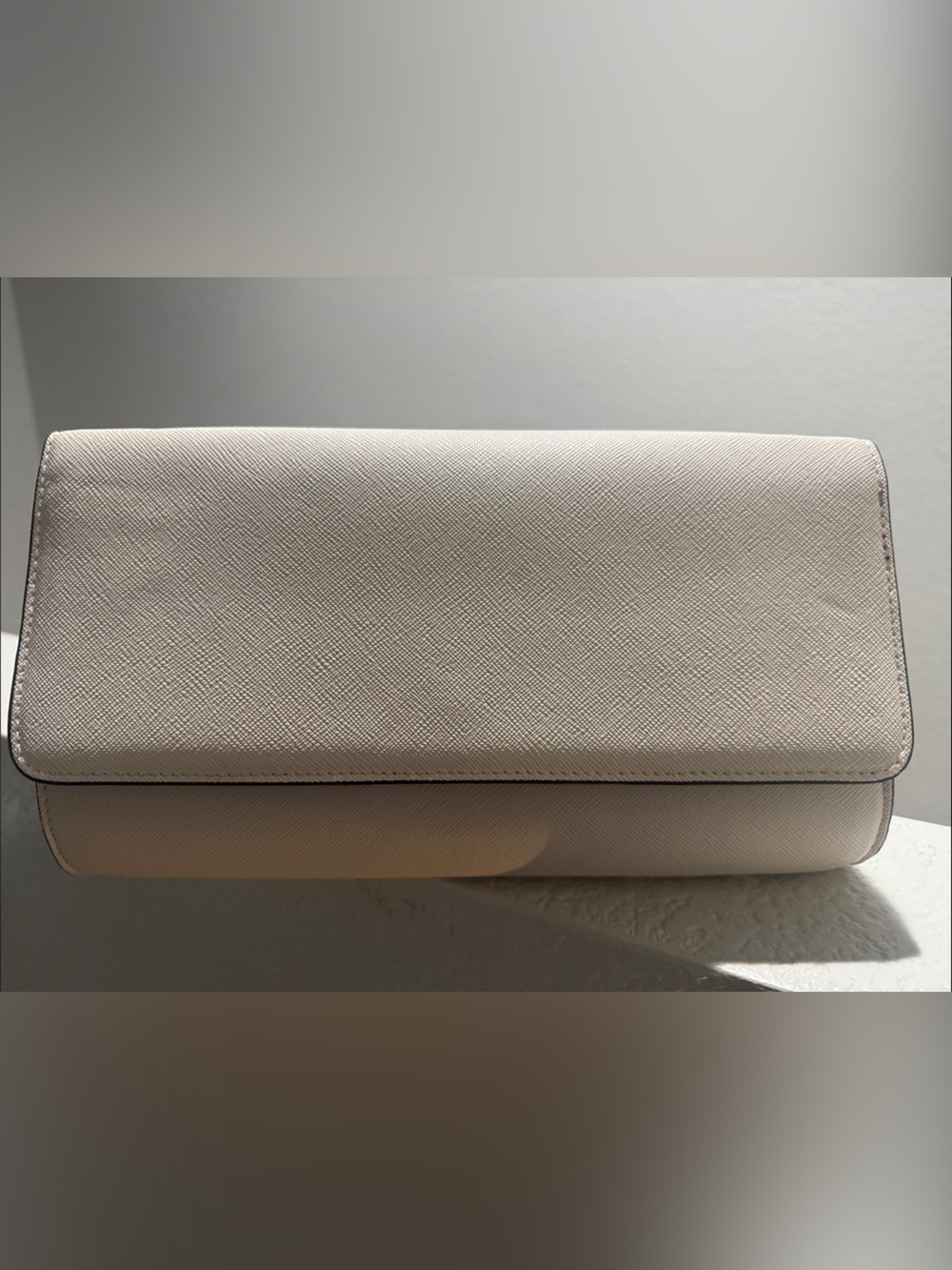 H&M Cream Textured Envelope Clutch